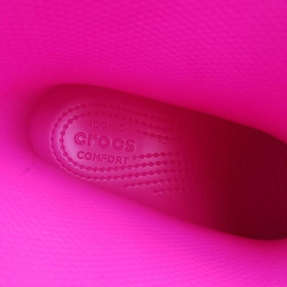 Crocs Classic Boot Girls Size 3Y Pink Pull On Comfort Boots Shoes 208544-6UB - Picture 9 of 10